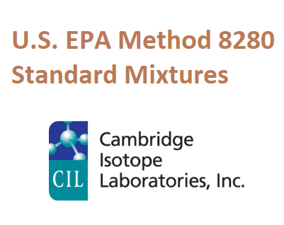 Chất chuẩn Mix theo U.S. EPA Method 8280 - detection and quantitative measurement of2,3,7,8-tetrachlorodibenzo-p-dioxin (2,3,7,8-TCDD), 2,3,7,8-tetrachlorodibenzofuran (2,3,7,8-TCDF), and the 2,3,7,8-substituted penta-, hexa-, hepta-, and octachlorinated 